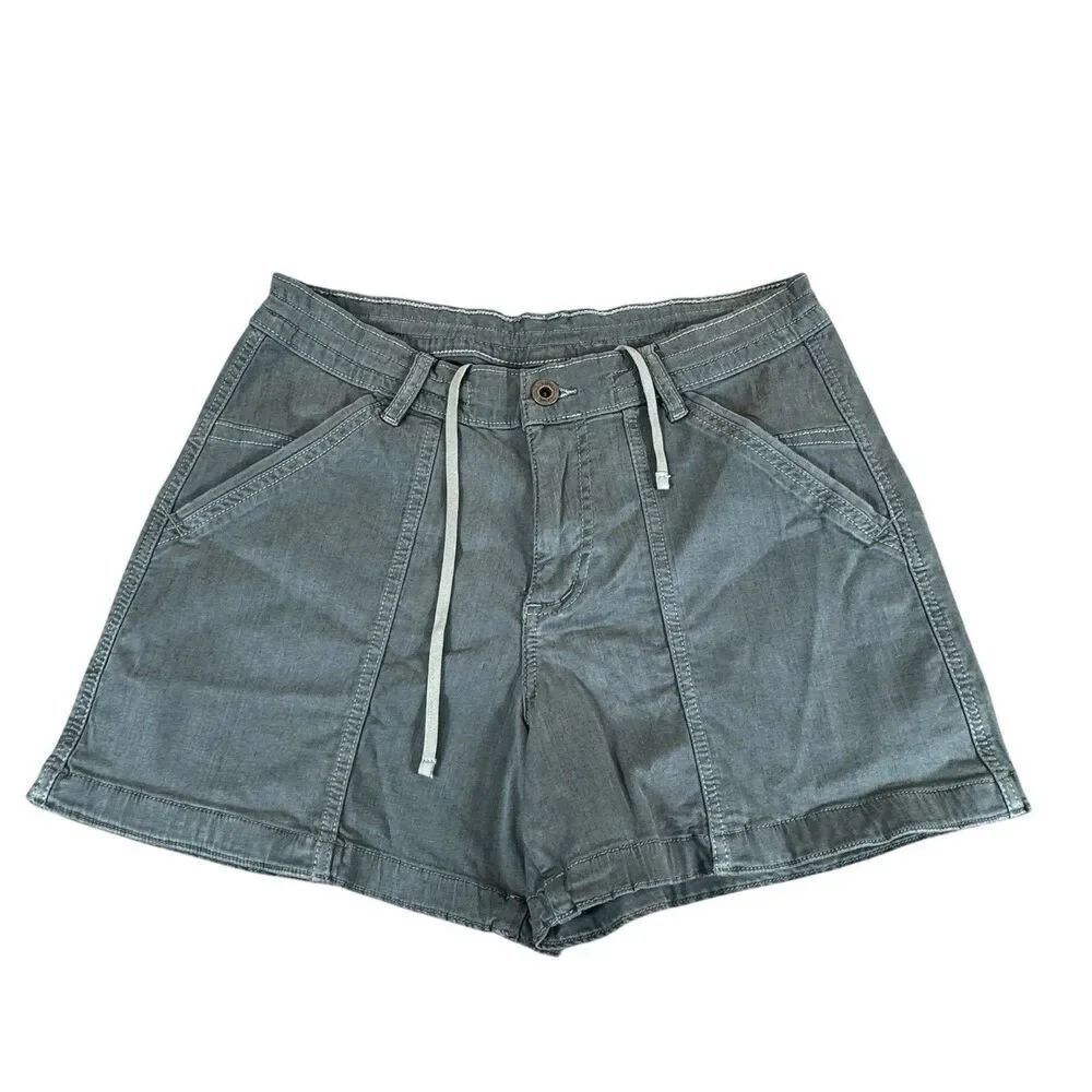 KUHL Sz 8 Kultivatr Shorts Womens Muted Teal Gray 4" Hiking Fishing Stretch NWOT